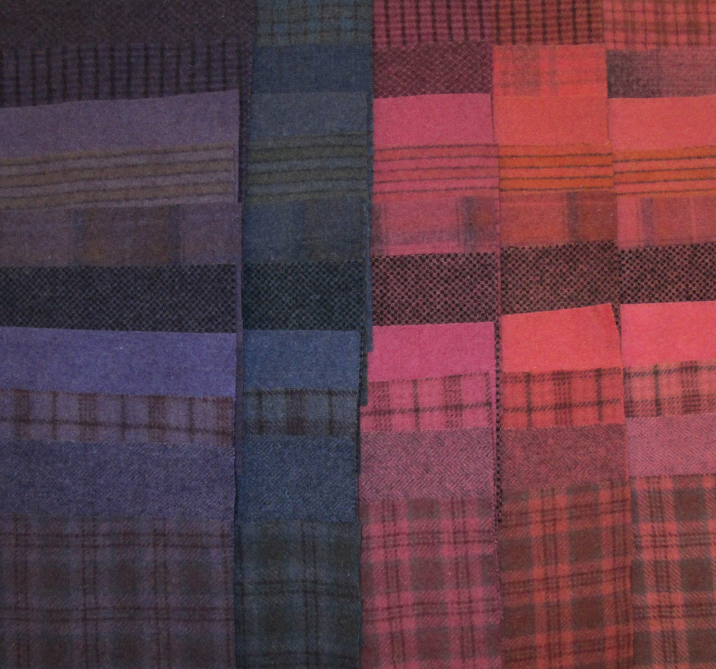 Hand Dyed Wool, Pink & Purple