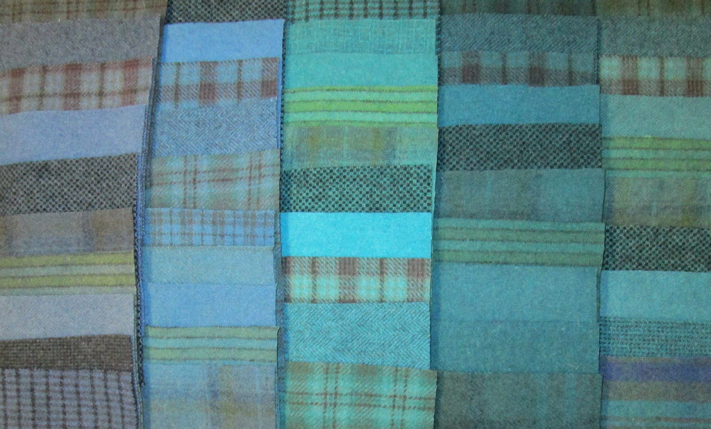 Various Colors of Blue Wool