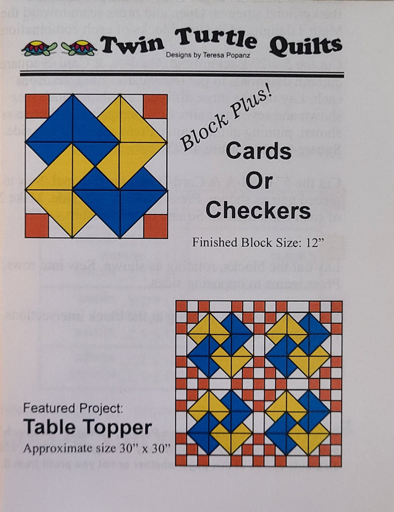 Block Plus, Cards or Checkers